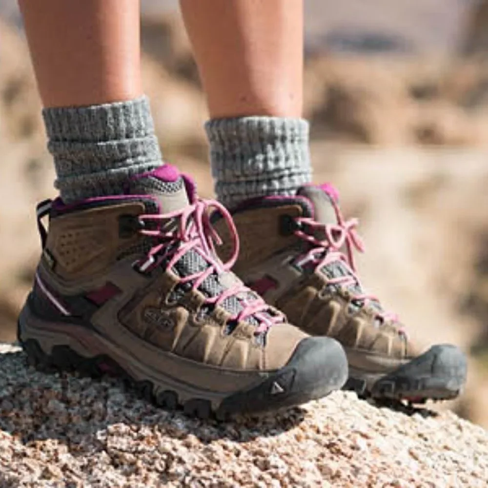 KEEN Womens Targhee III Mid‎ Waterproof Hiking Boots in Weiss/Boysenberry 7.5